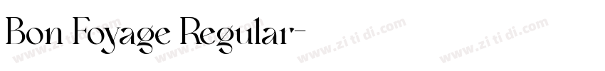 Bon Foyage Regular字体转换